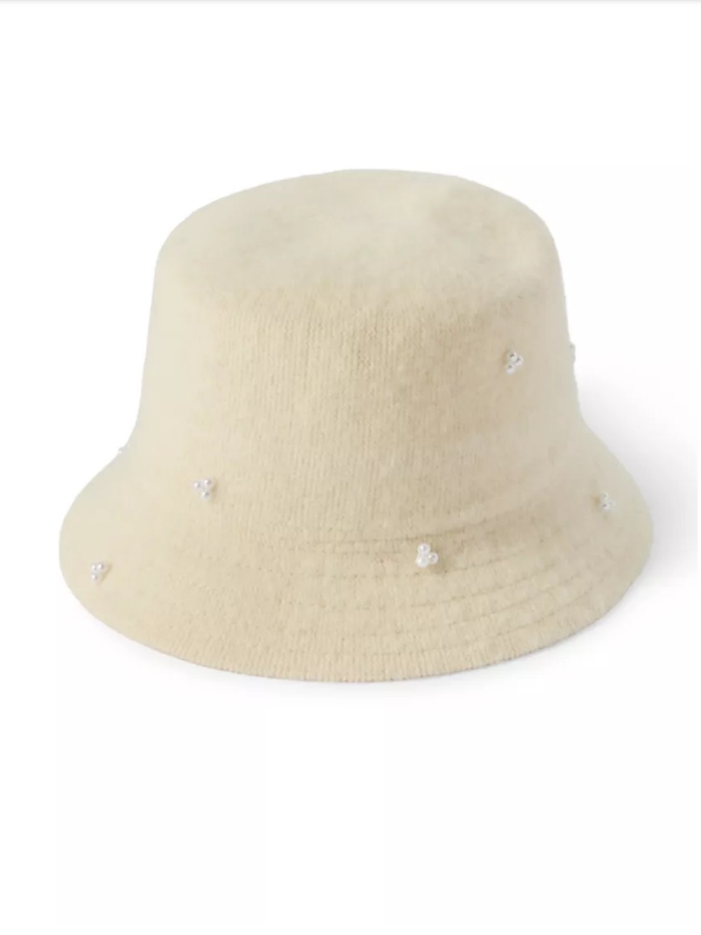 San Diego Hat Company Touch Of Glam Ivory Wool Blend Packable Bucket Hat